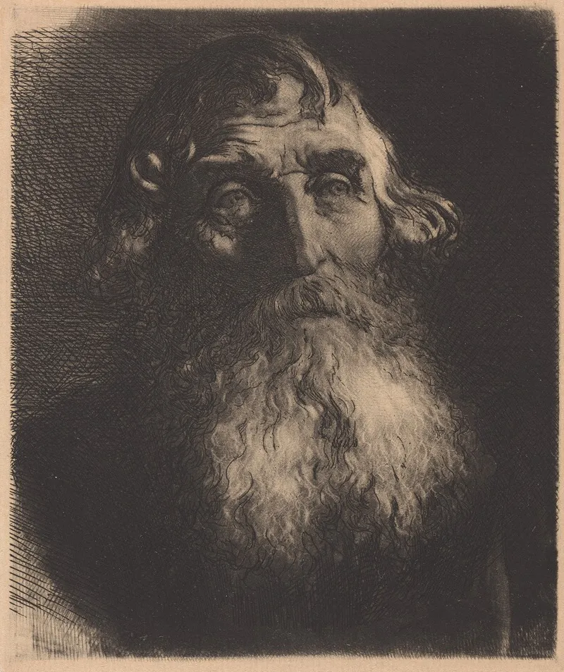 Old Man 13 by Sir Hubert von Herkomer - Canvas Print