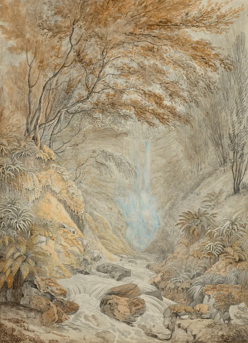 Old Roar Waterfall Near Hastings Sussex by William Day - Canvas Print
