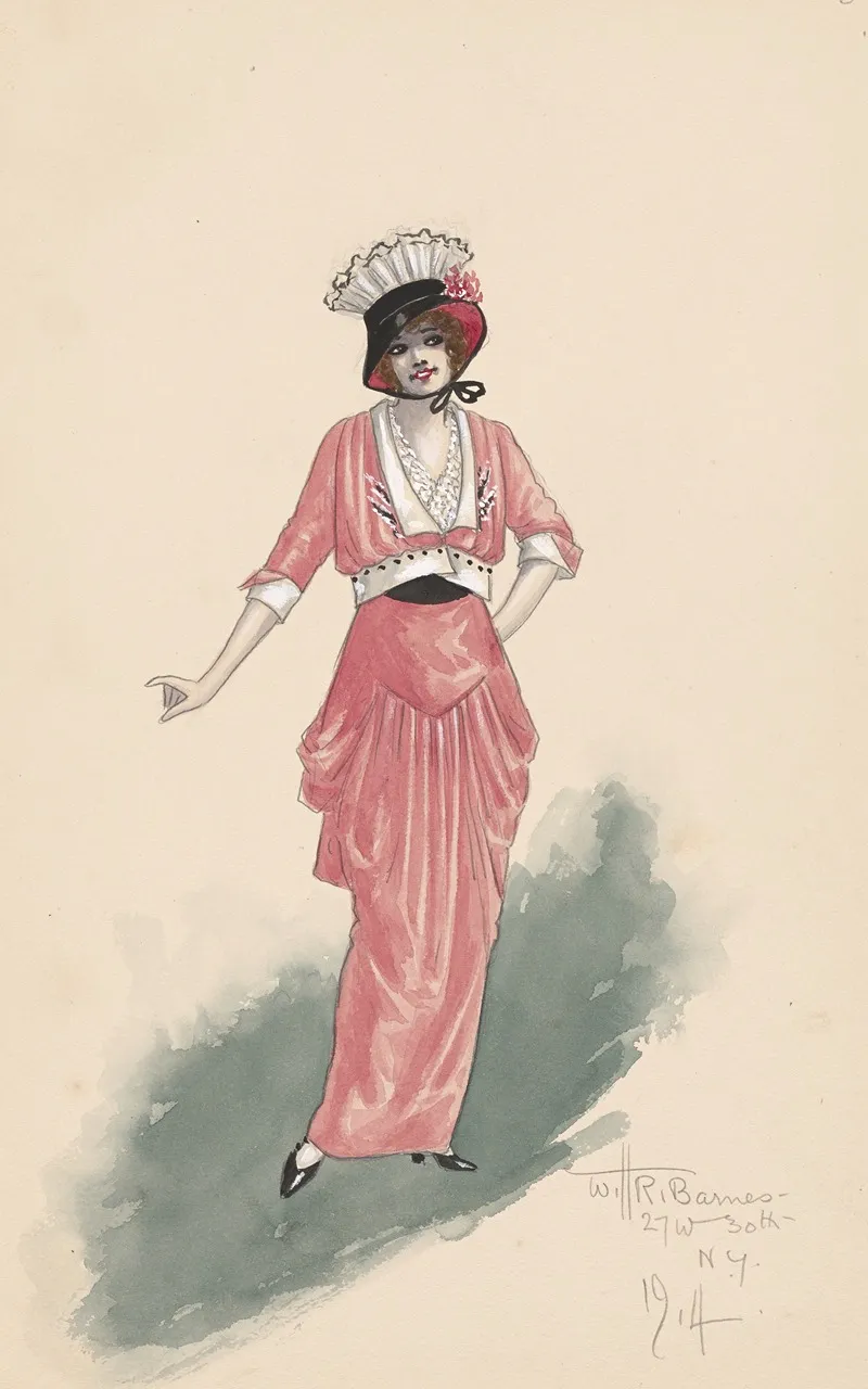 Old Rose Black White