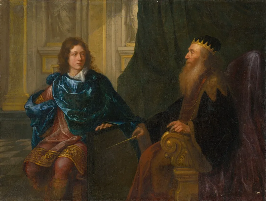 Old Testament Scene Solomon And King David