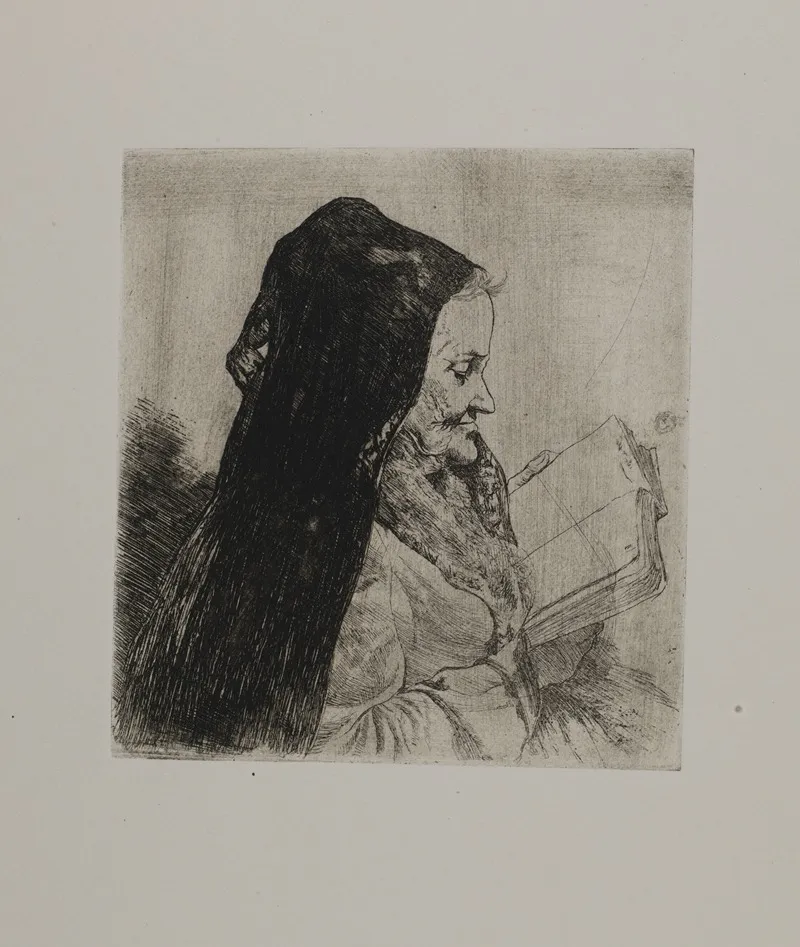 Old Woman Reading 7 by Joseph Stella - Canvas Print