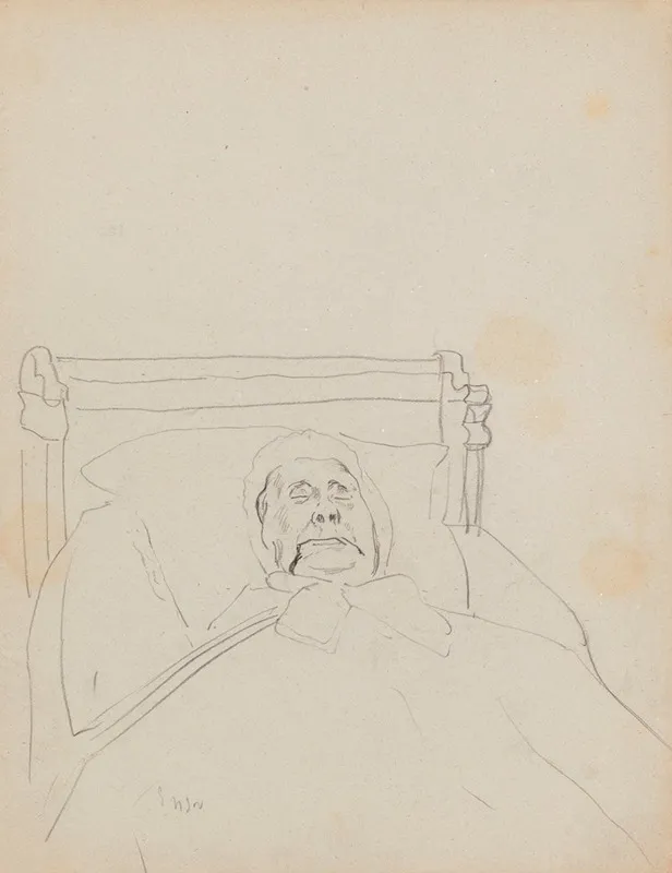 Old Woman Sleeping 2 by James Ensor - Canvas Print