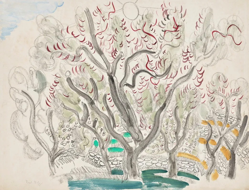 Oliviers by Raoul Dufy - Canvas Print