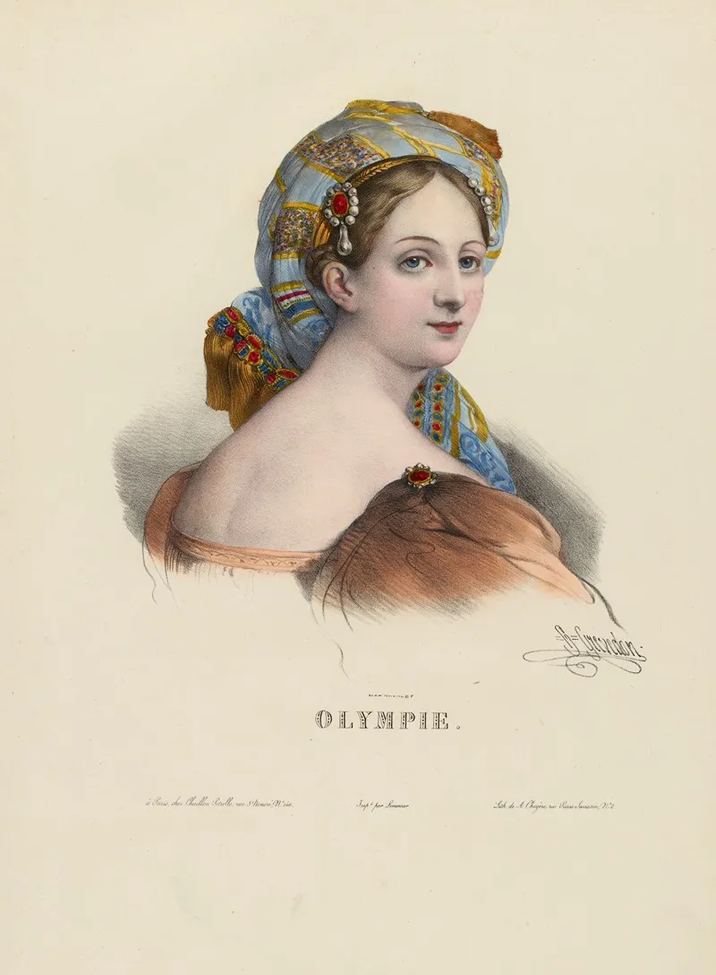 Olympie by Pierre Louis Henri Grévedon - Canvas Print