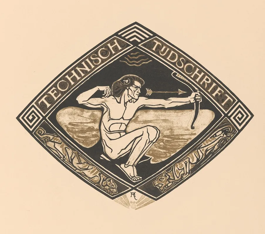 Omslagontwerp Voor Technisch Tijdschrift 1914 by Richard Nicolaüs Roland Holst - Canvas Print