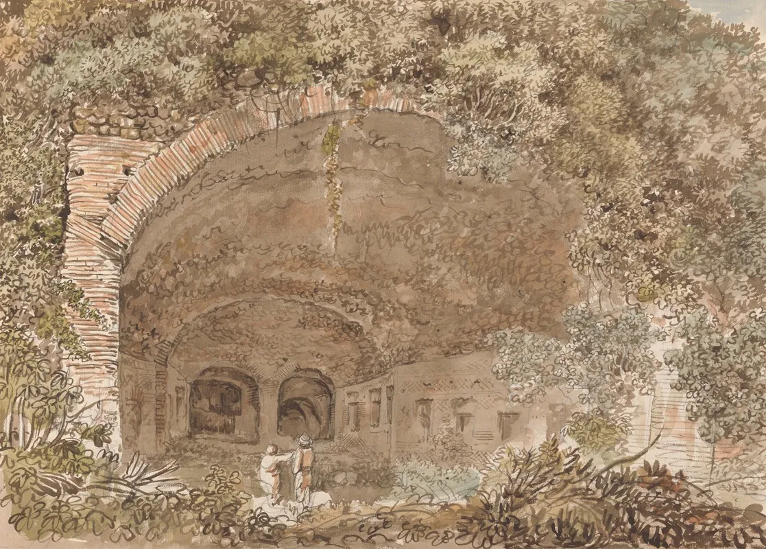 On The Appian Way by Carlo Labruzzi - Canvas Print