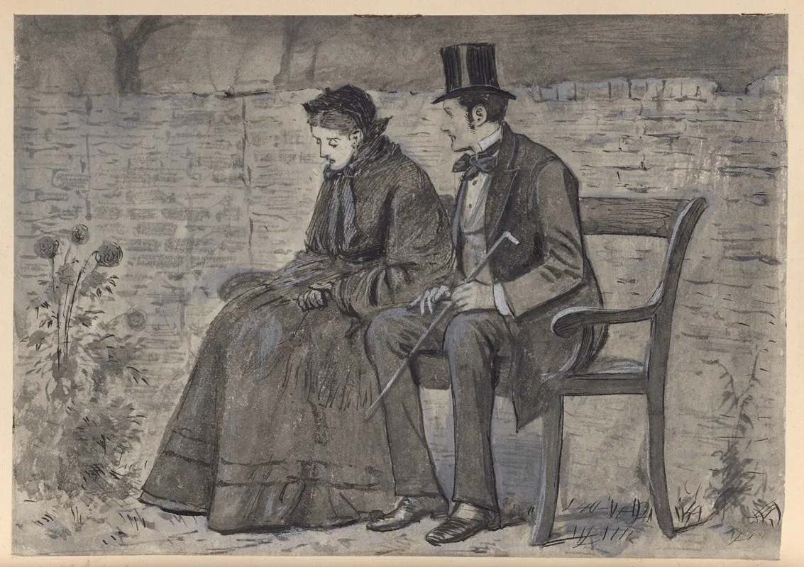 On The Bench by Francis Arthur Fraser - Canvas Print