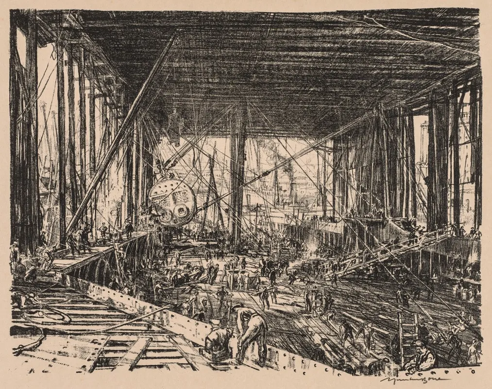 On The Clyde 1917 1918 The Floor Of The Train Ferry