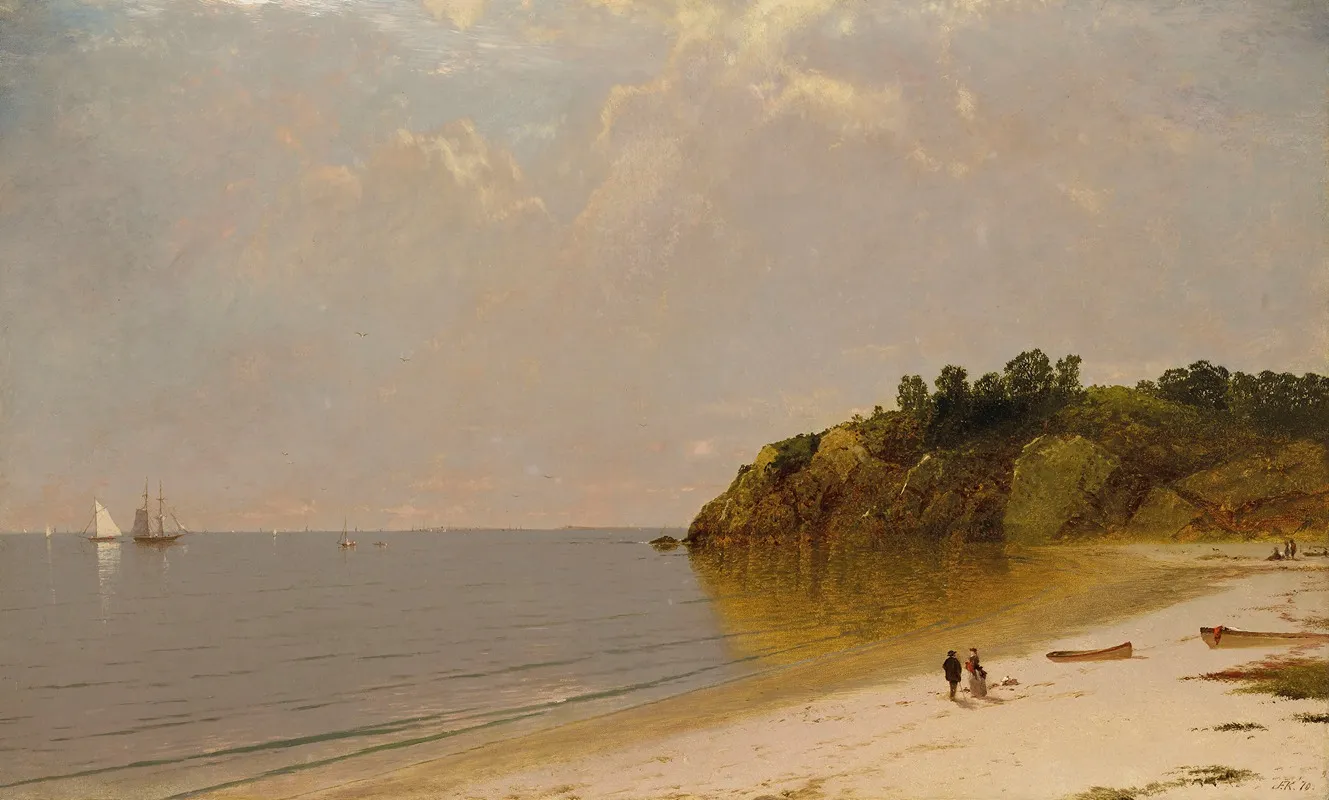 On The Coast 4 by John Frederick Kensett - Canvas Print