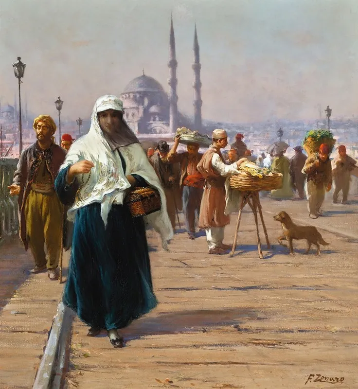 On The Galata Bridge Constantinople