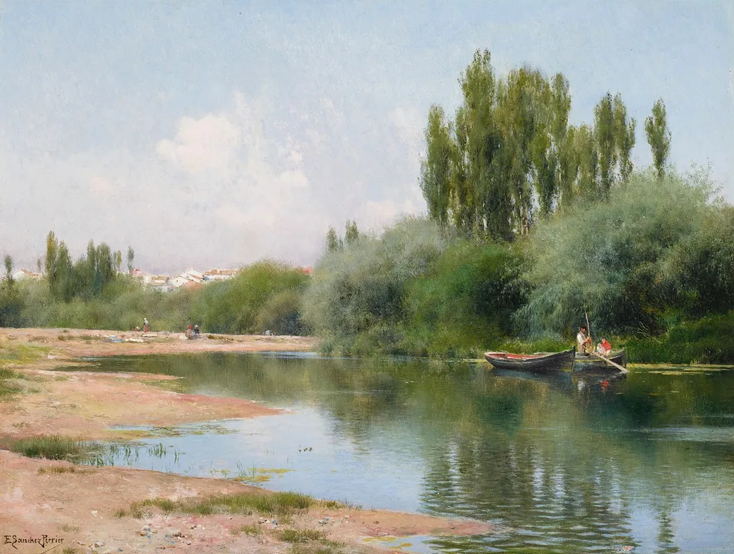 On The Guadalquivir Seville 2 by Emilio Sánchez-Perrier - Canvas Print