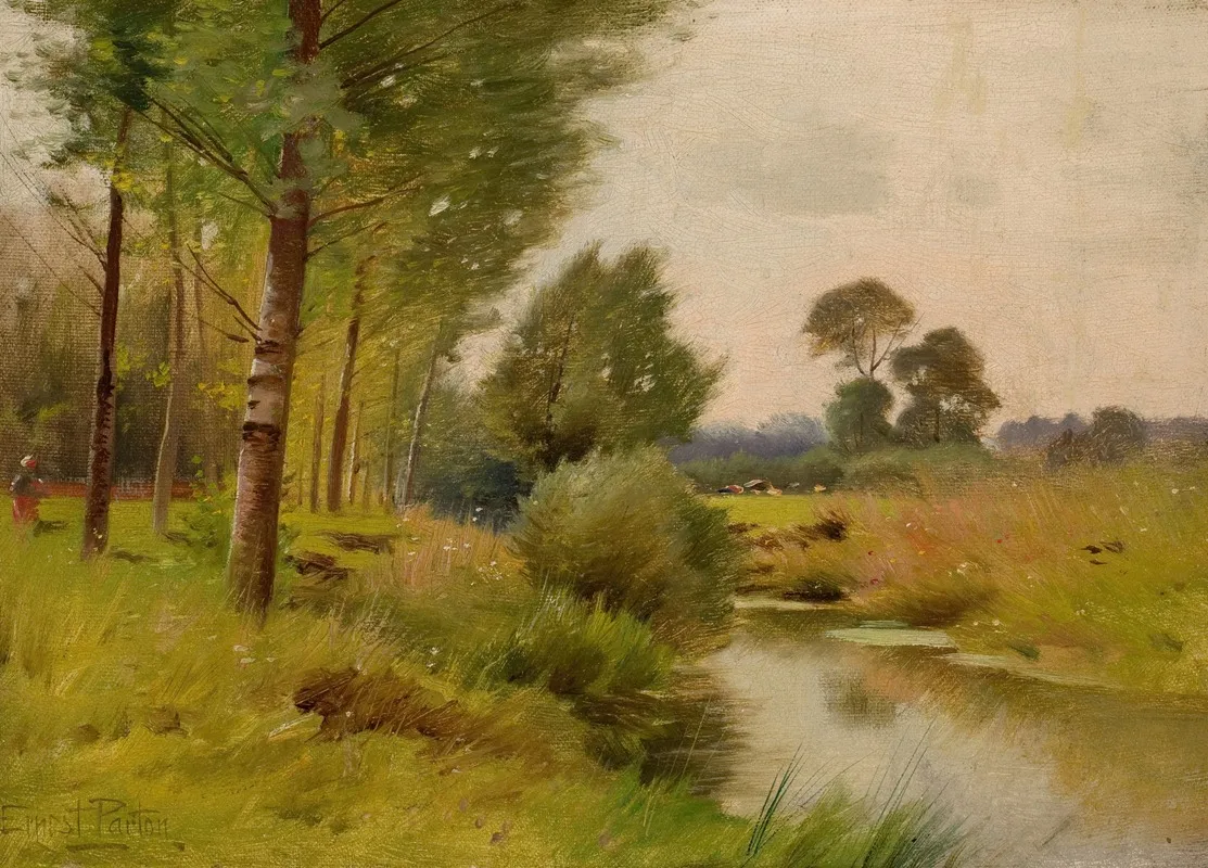 On The Housatonic River Connecticut by Ernest Parton - Canvas Print
