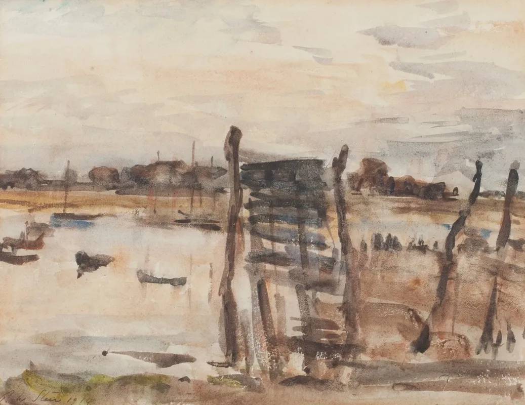 On The Mersea by Philip Wilson Steer - Canvas Print