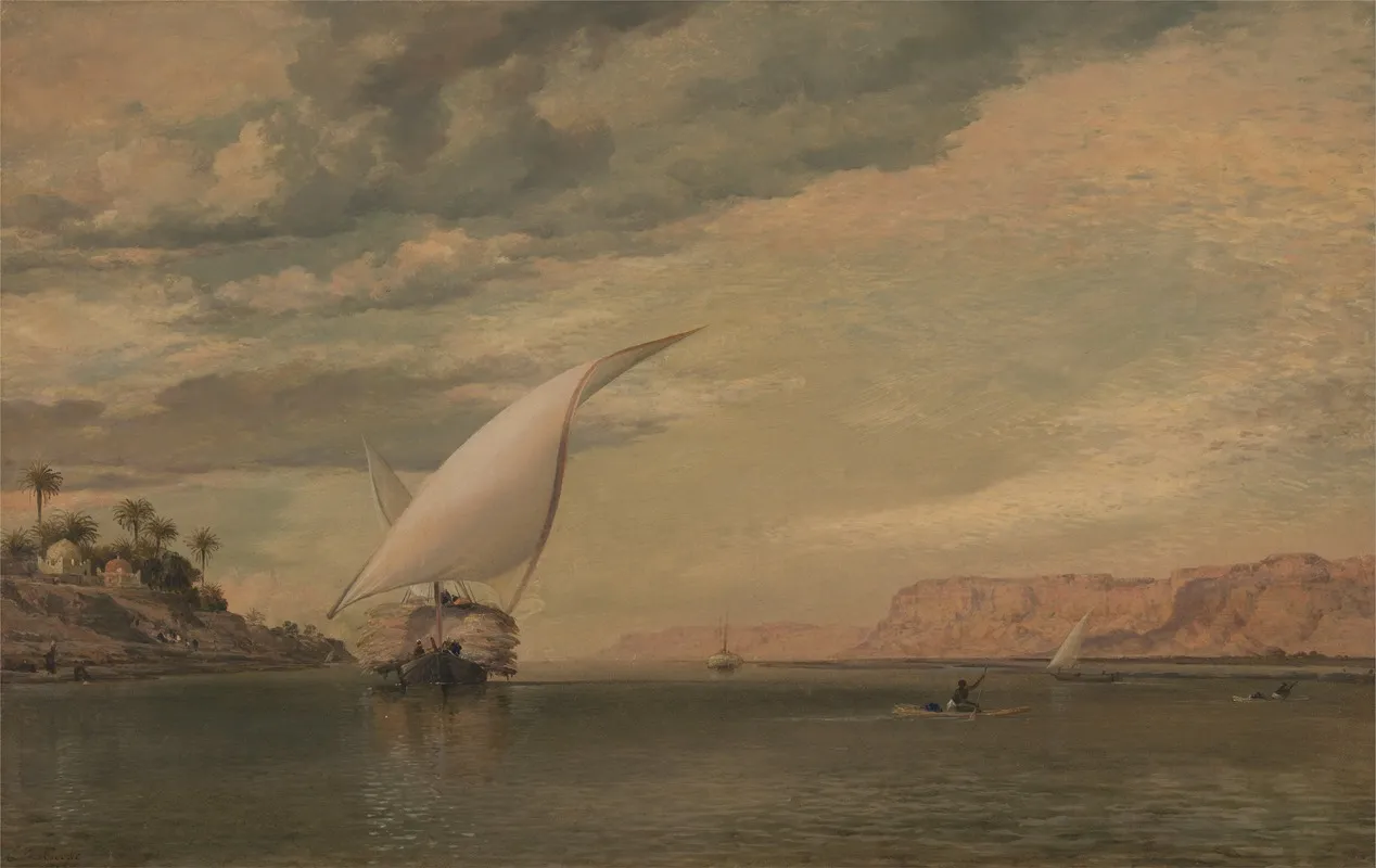 On The Nile by Edward William Cooke - Canvas Print