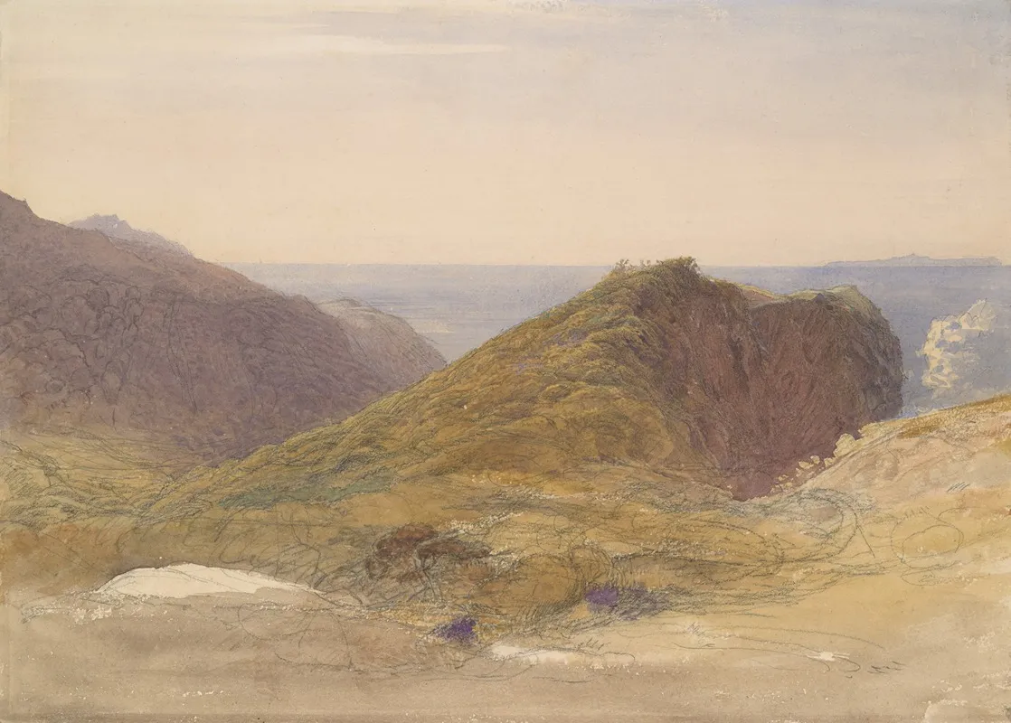 On The North Coast Of Devon Lundy Island In The Distance
