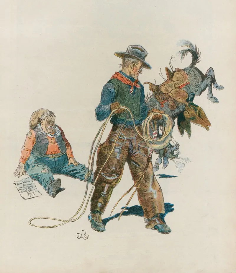 On The Political Ranch by Will Crawford - Canvas Print