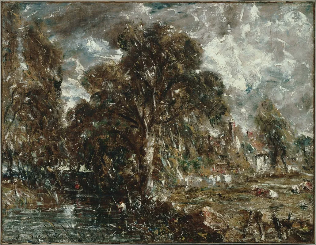 On The River Stour by John Constable - Canvas Print