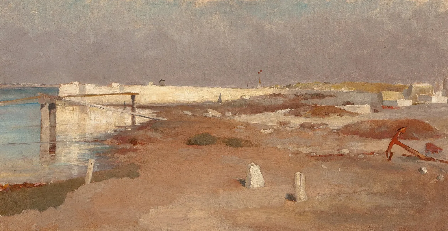 On The Shore 2 by French School - Canvas Print