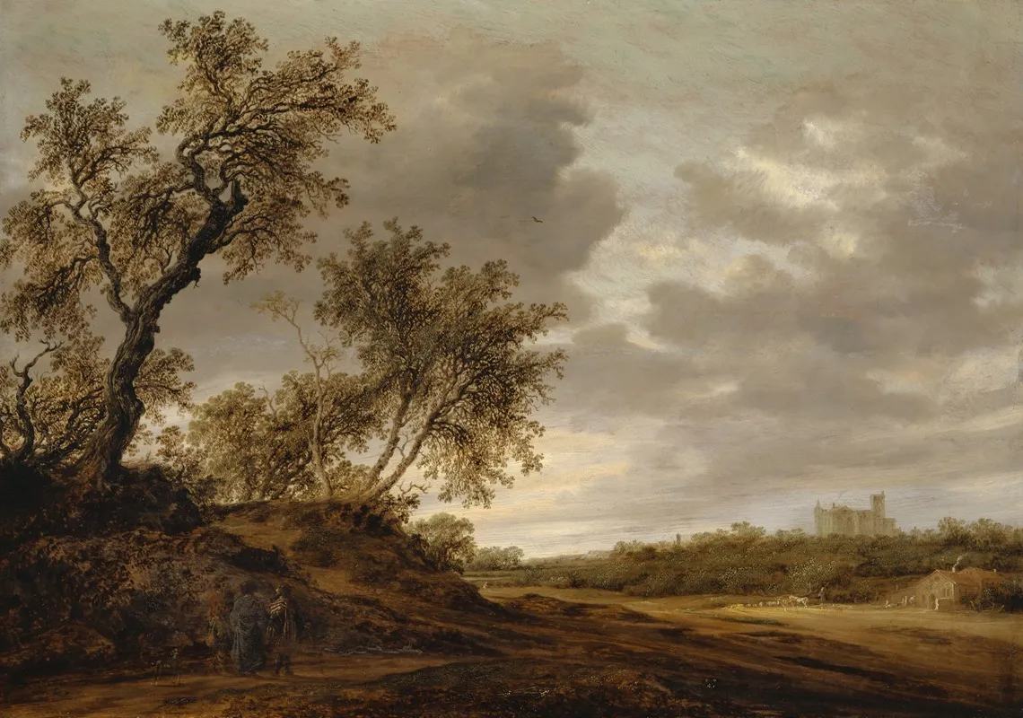 On The Way To Emmaus 3 by Jacob Salomonsz. van Ruysdael - Canvas Print