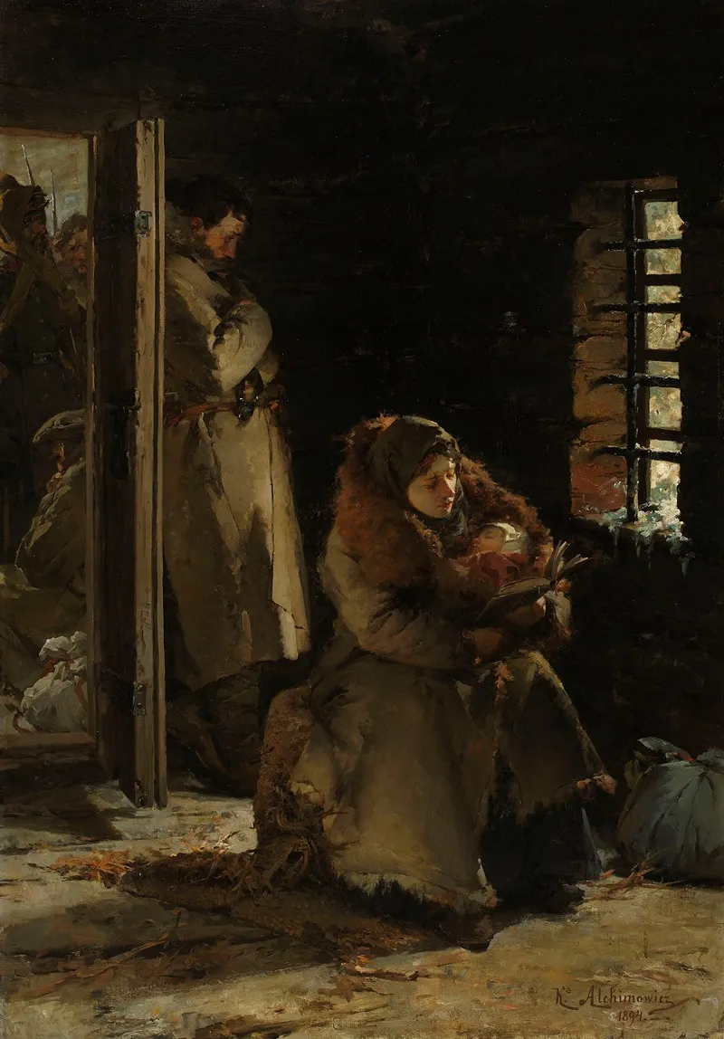 On The Way To Exile by Kazimierz Alchimowicz - Canvas Print