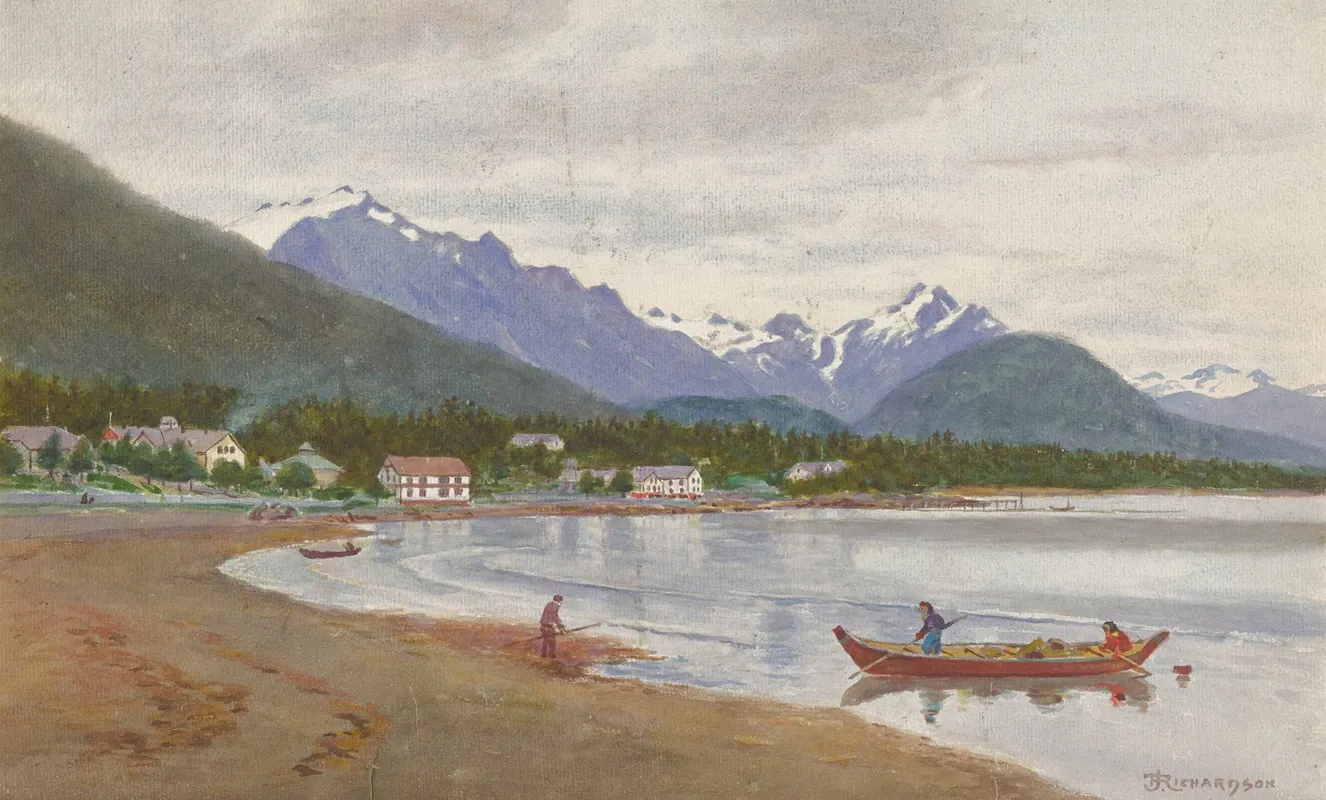 On The Way To Indian River Sitka by Theodore J. Richardson - Canvas Print