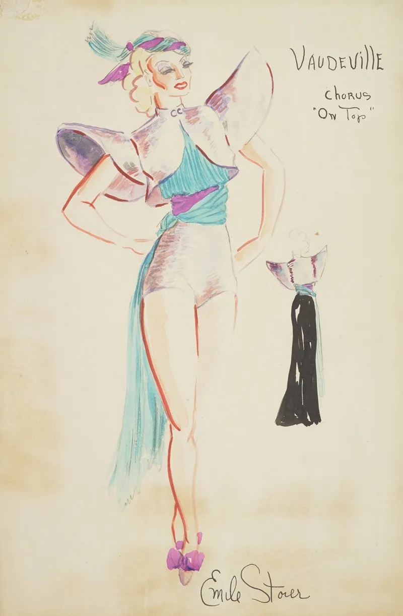 On Top Vaudeville Chorus by Emile Stoner - Canvas Print