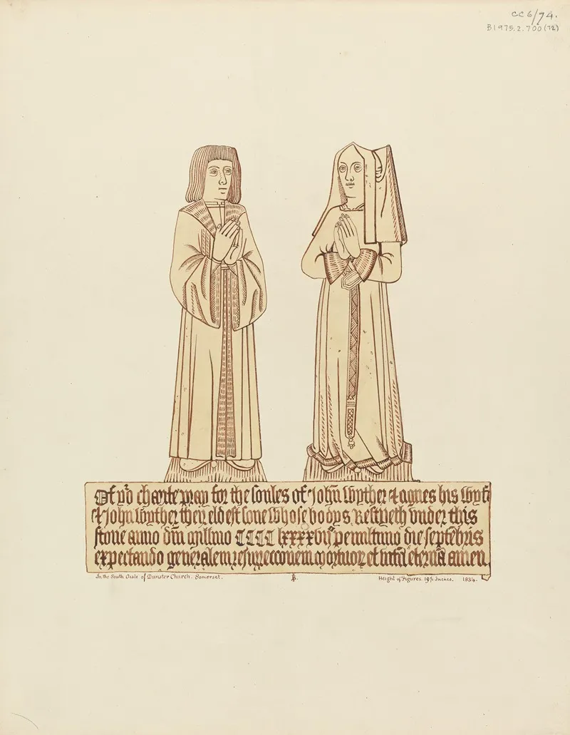 One From A Volume Of Drawings And Prints 57 by Rev. James Bulwer - Canvas Print