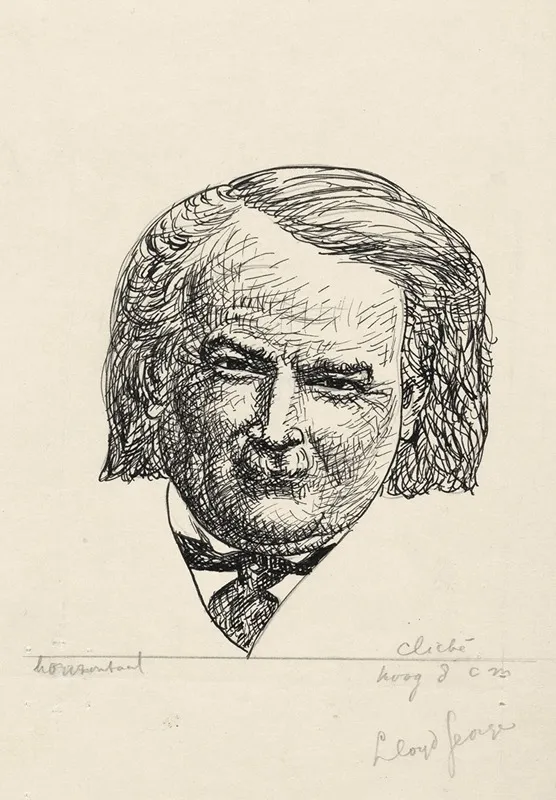 Ontwerp Boekillustratie Voor Alexander Cohens Van Anarchie Tot Monarchie Portret Van David Lloyd George Of Dwybor by Leo Gestel - Canvas Print
