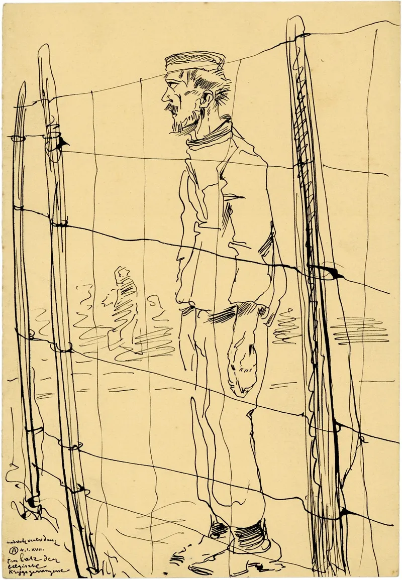 Ontwerp Lithografie Ten Bate Der Belgische Krijgsgevangenen 3