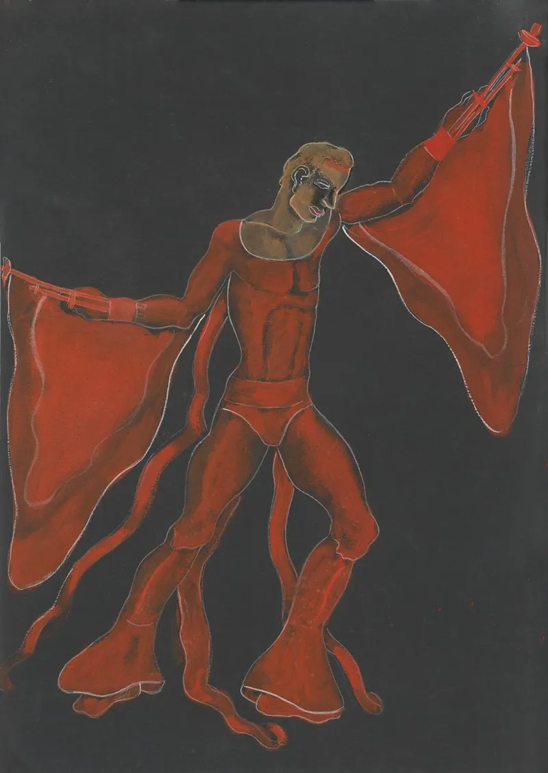 Ontwerp Onbekend Personage by Lon Landau - Canvas Print