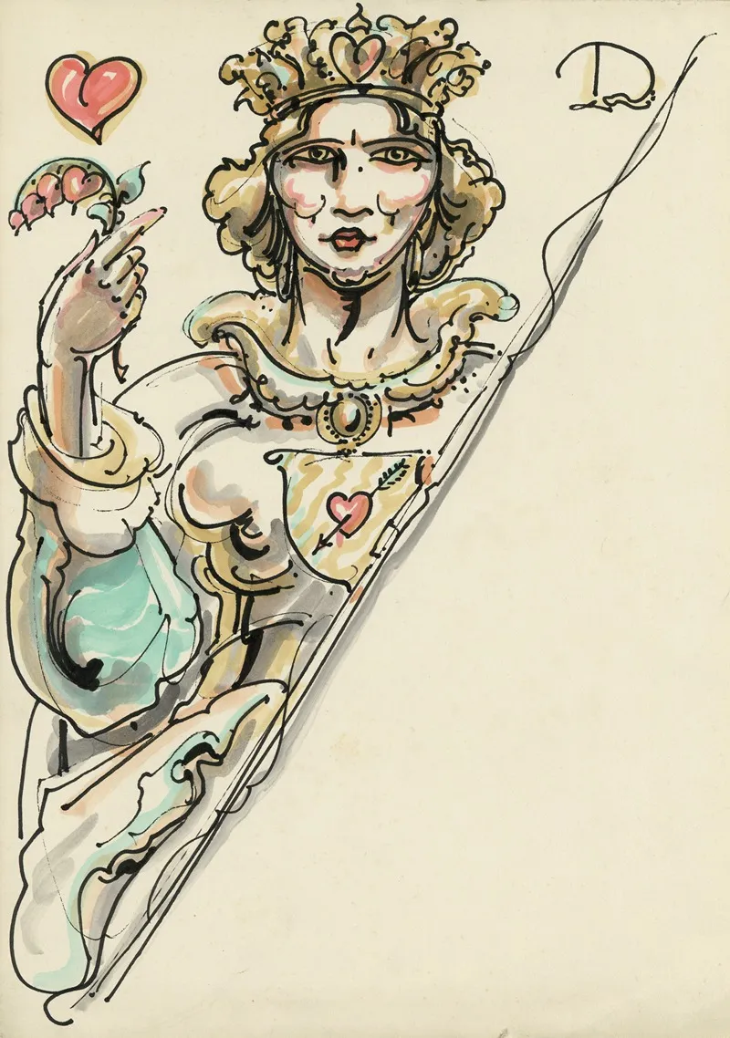 Ontwerp Speelkaart Hartendame
