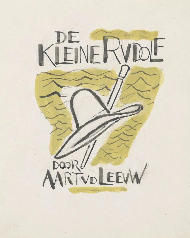 Ontwerp Voor Boekband Van De Kleine Rudolf Door Aart Van Der Leeuw 6 by Leo Gestel - Canvas Print