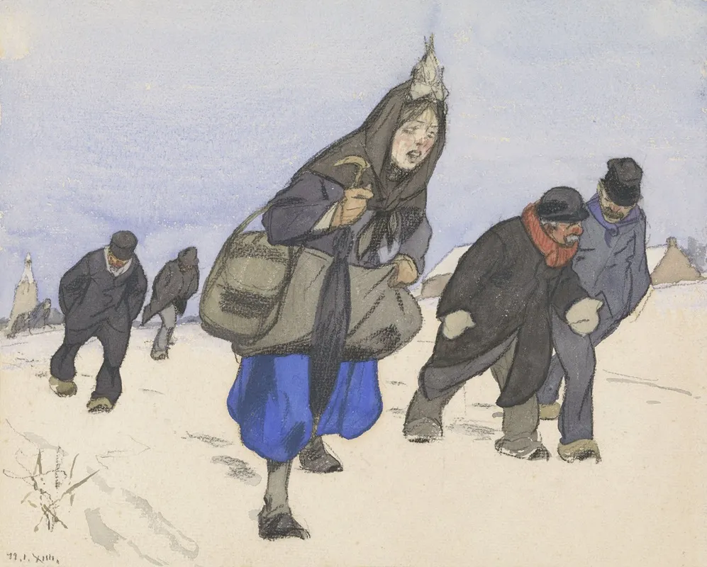 Oorlogsvluchtelingen In De Sneeuw