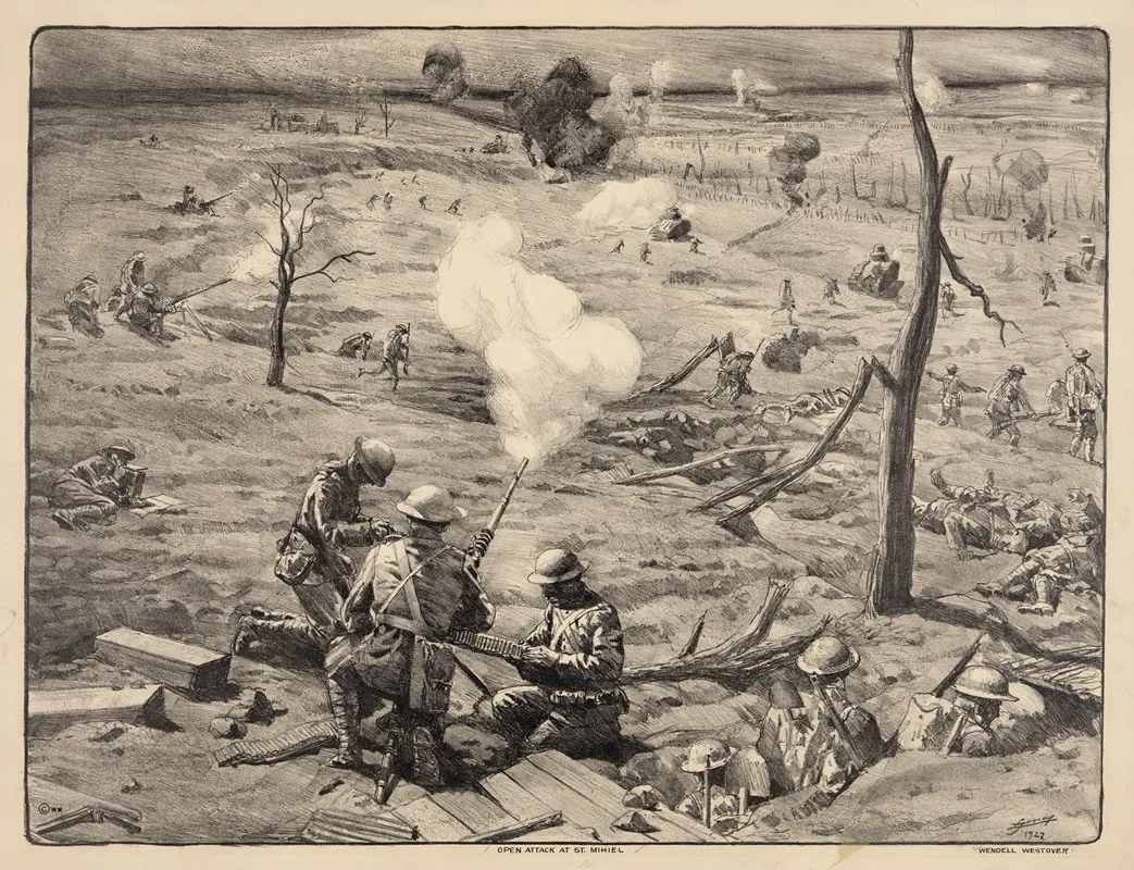 Open Attack At St Mihiel by Lucien Jonas - Canvas Print