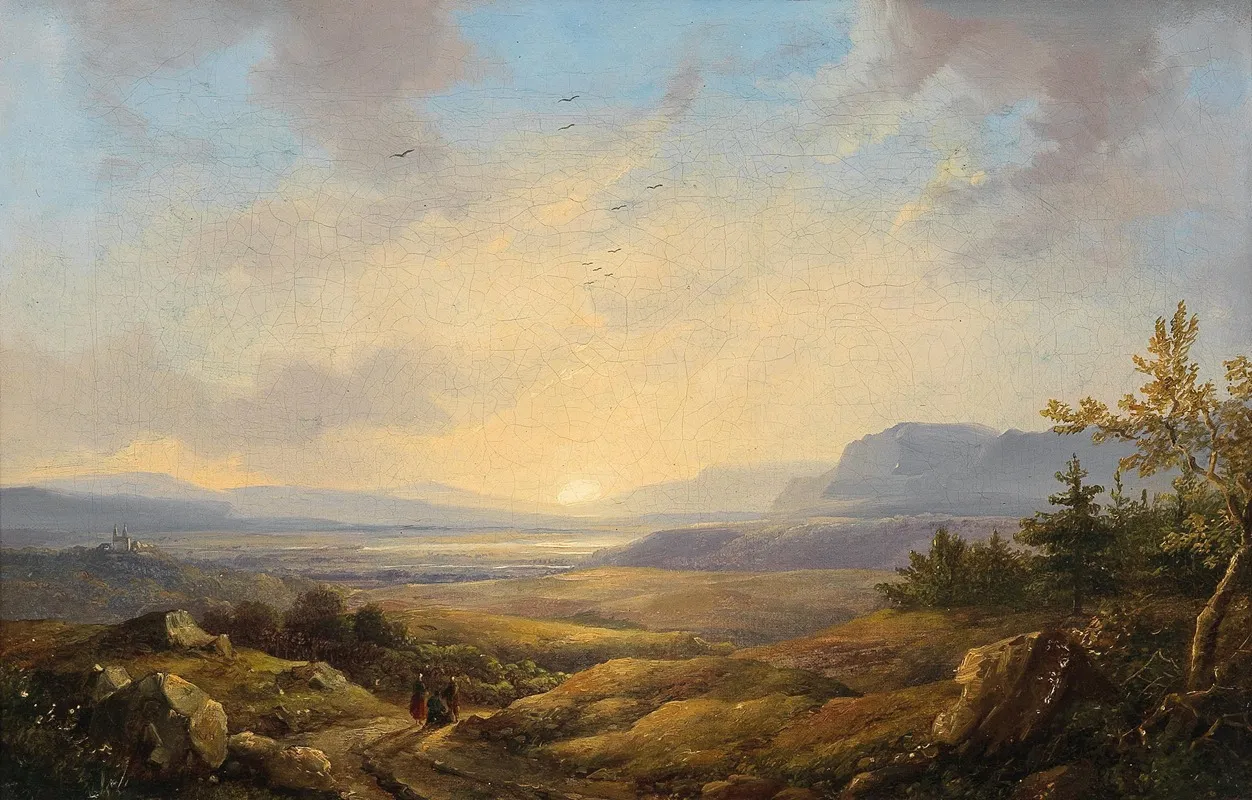 Open Landscape At Sunset