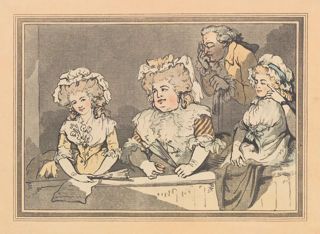 Opera Box With Three Women One Man