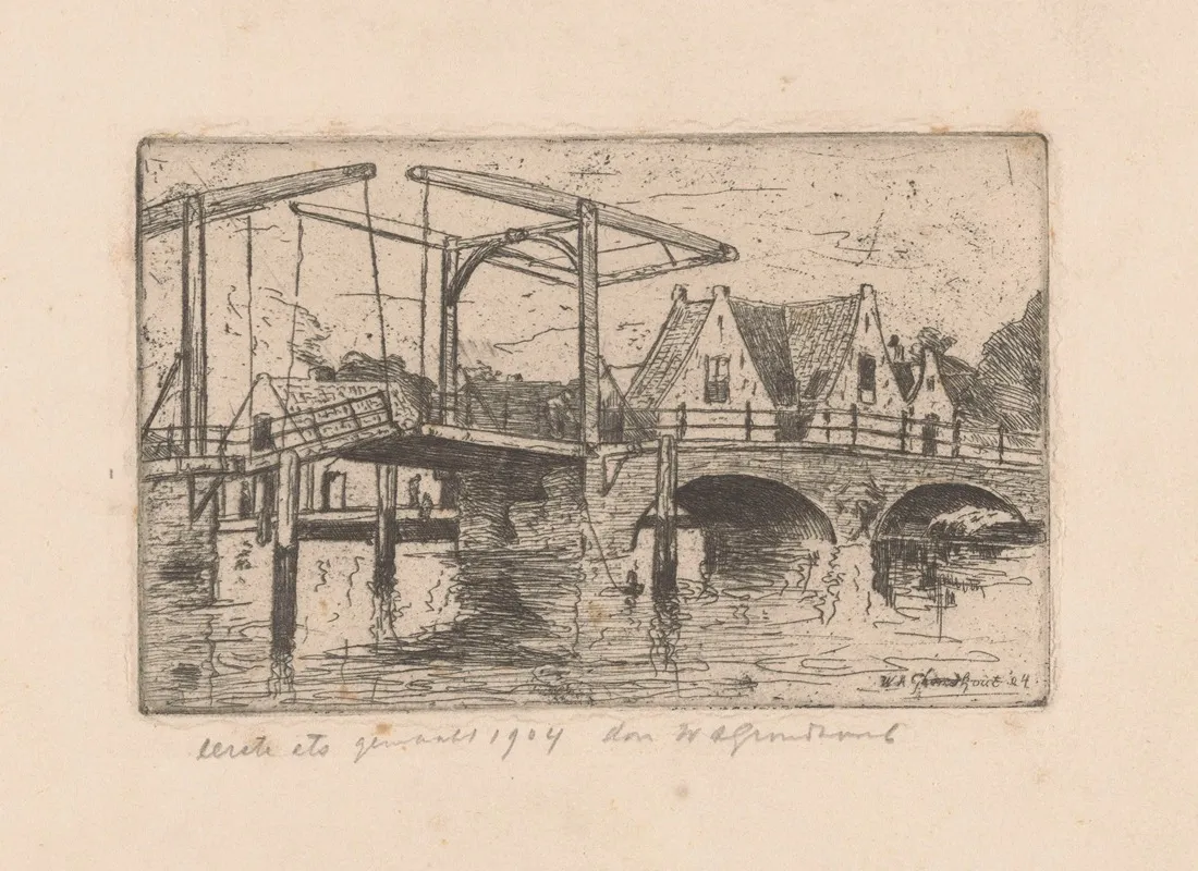 Ophaalbrug In Een Stad