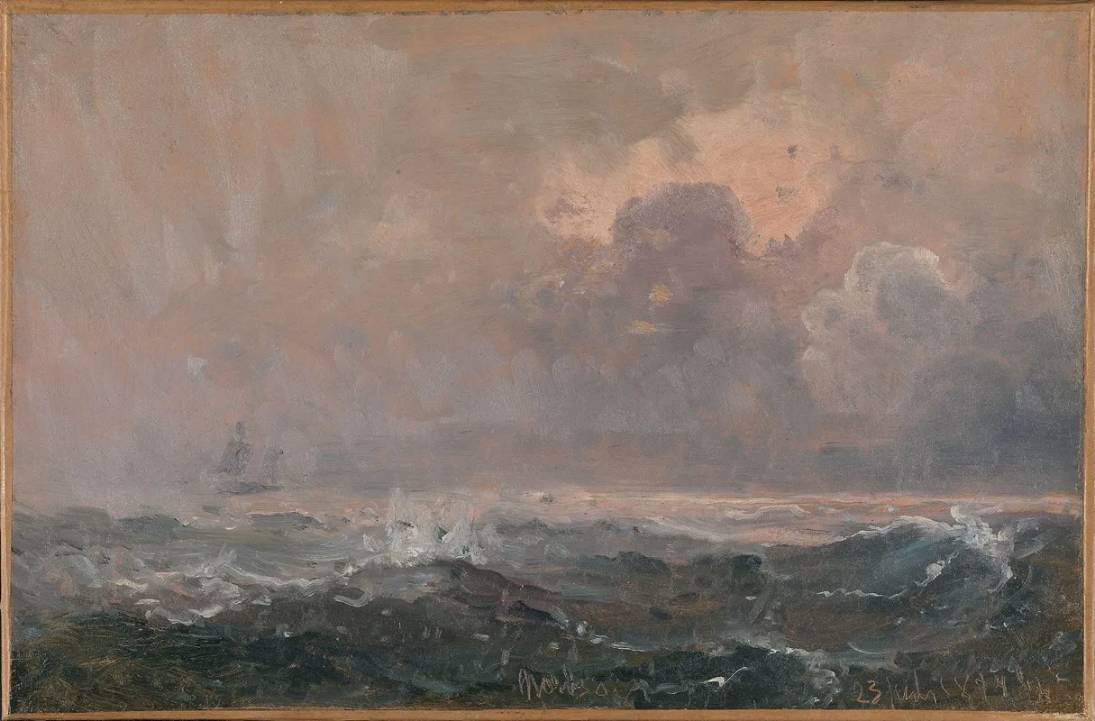 Opprort Hav by Carl Frederik Sørensen - Canvas Print