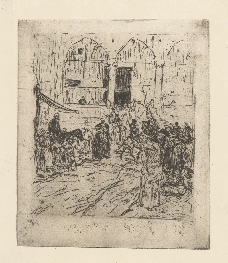 Optocht Van Ruiters by Marius Bauer - Canvas Print