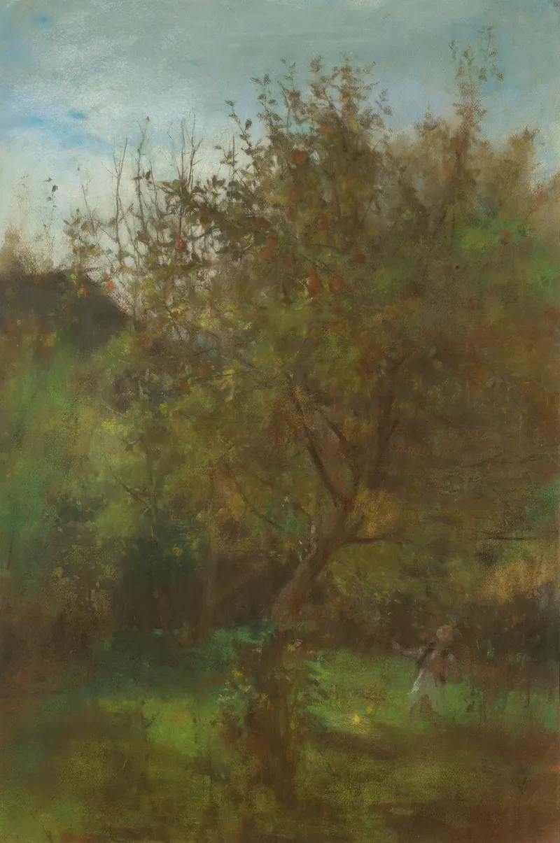 Orchard Boy Under An Apple Tree by Witold Pruszkowski - Canvas Print