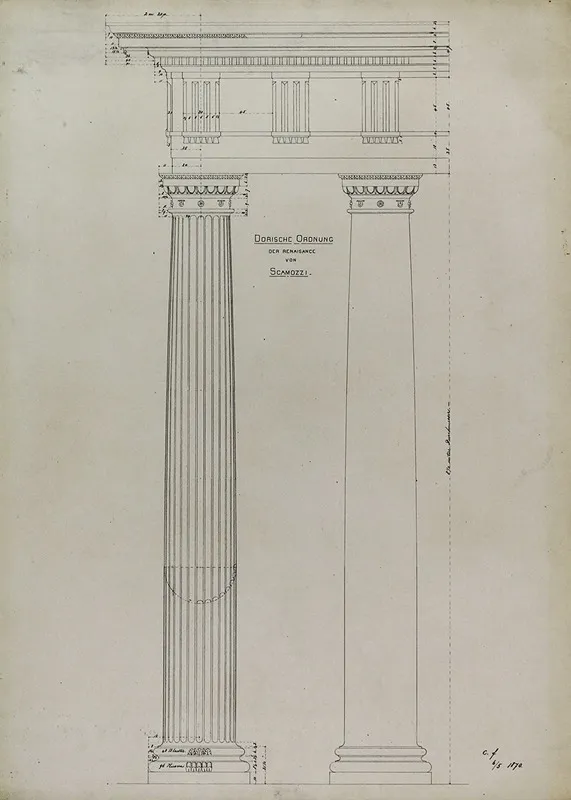 Orders Of Architecture Renaissance Doric Order From Vincenzo Scamozzi Elevation