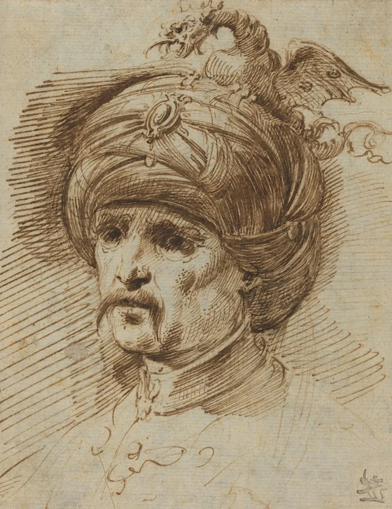 Oriental In A Fantastic Headdress