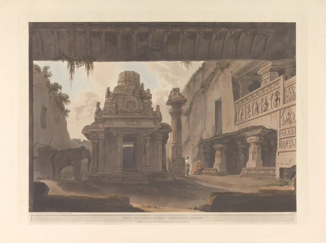 Oriental Scenery Pl 32 by Thomas Daniell - Canvas Print