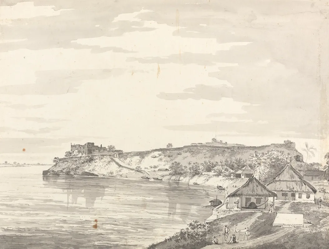 Original Drawings For Choix De Vues De Linde And Others Pl 17 by William Hodges - Canvas Print