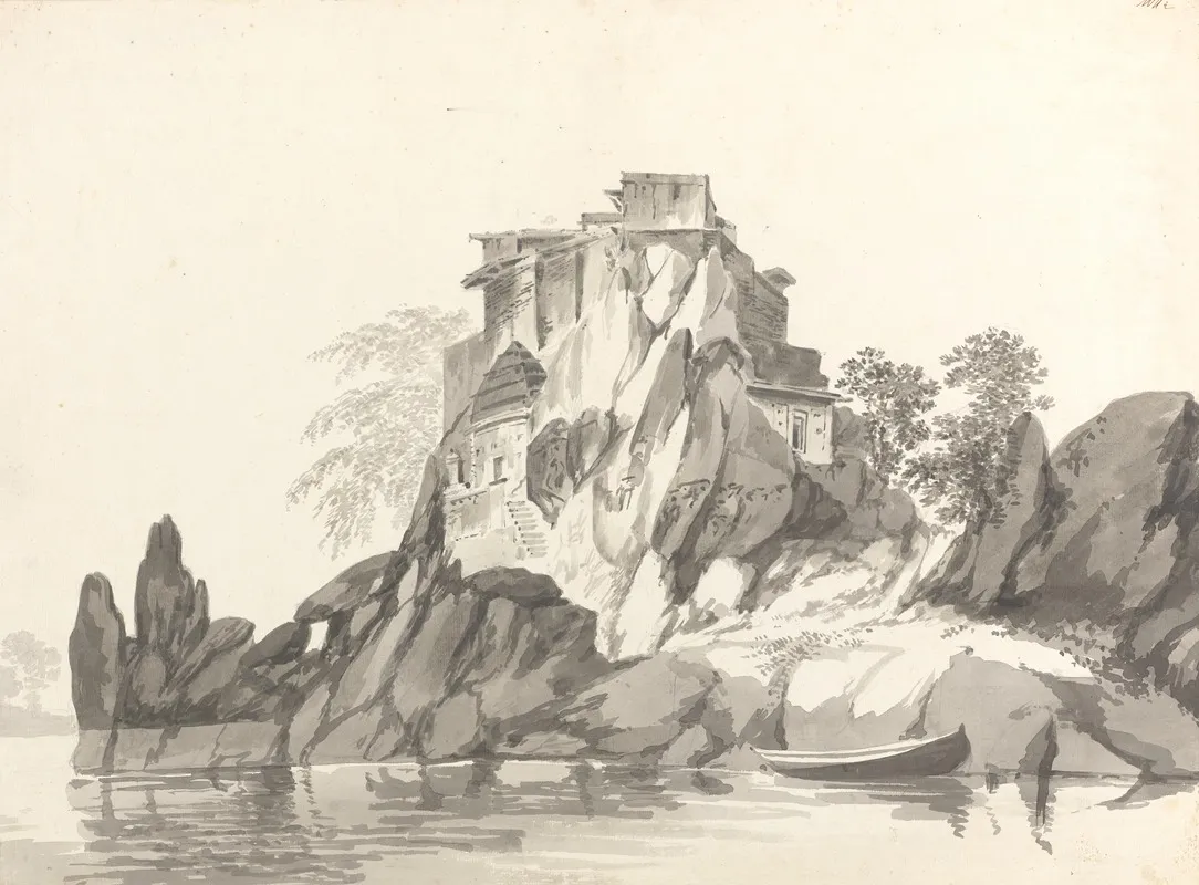 Original Drawings For Choix De Vues De Linde And Others Pl 27 by William Hodges - Canvas Print