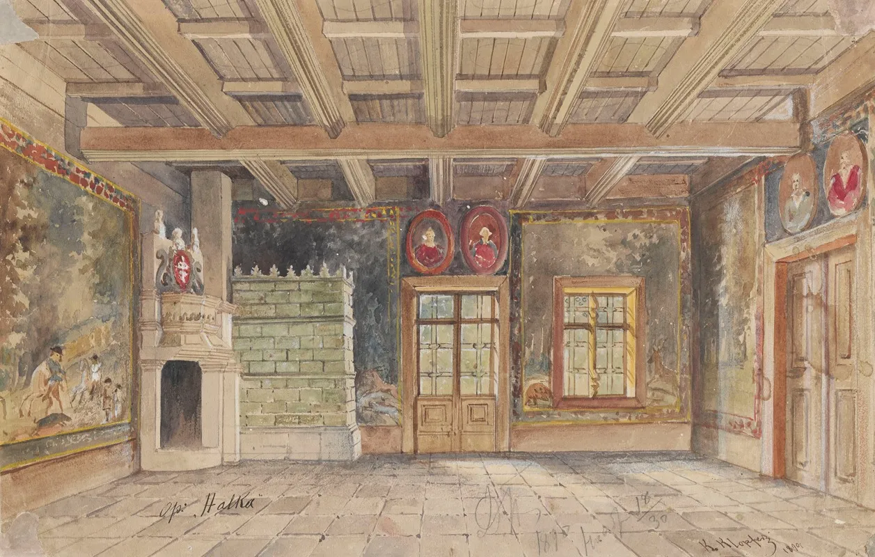 Ornamentation For The Halka Opera Grand Chamber by Karol Klopfer - Canvas Print
