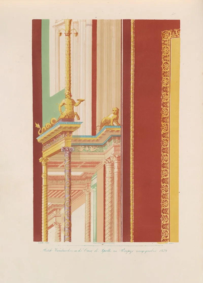 Ornamente Aller Klassischen Kunst Epochen Nach Den Originalien In Ihren Eigenthu%cc%88mlichen Farben Pl 052 by Wilhelm Zahn - Canvas Print
