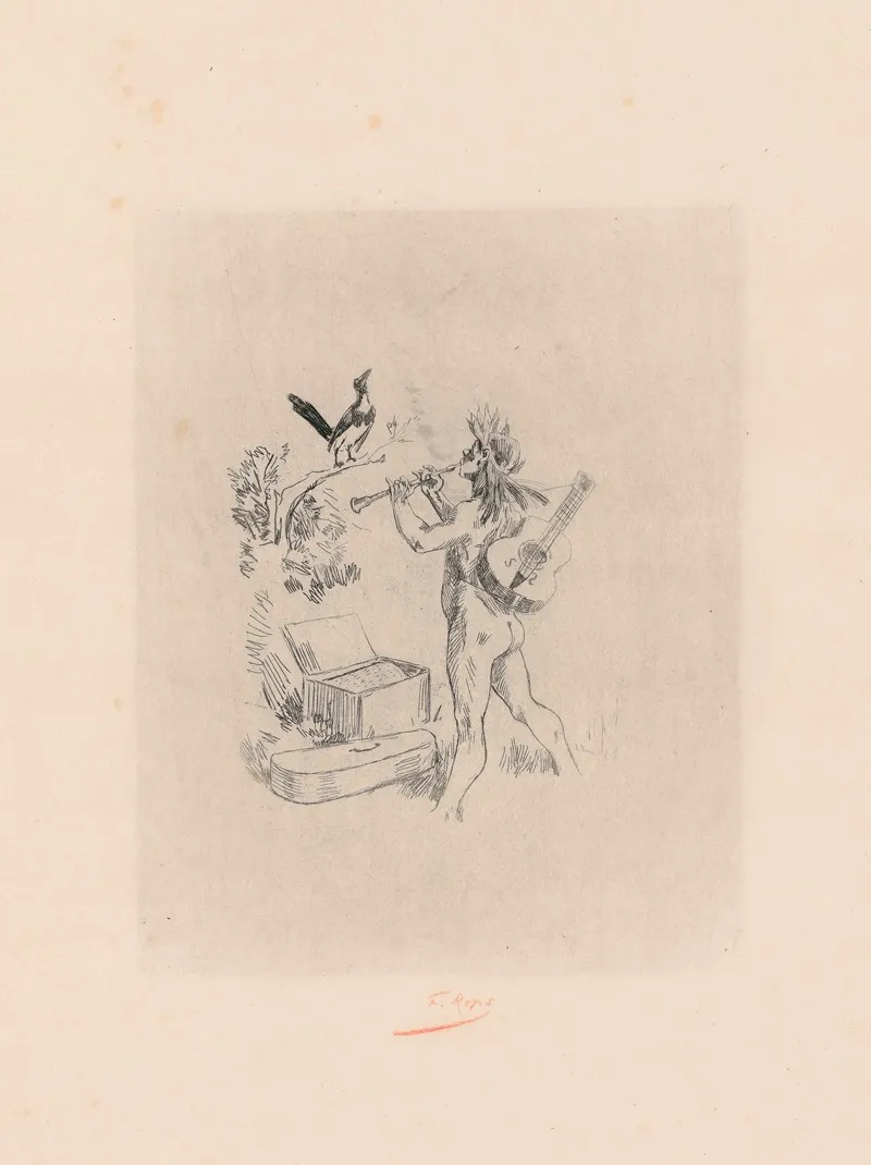 Orphee 2 by Félicien Rops - Canvas Print