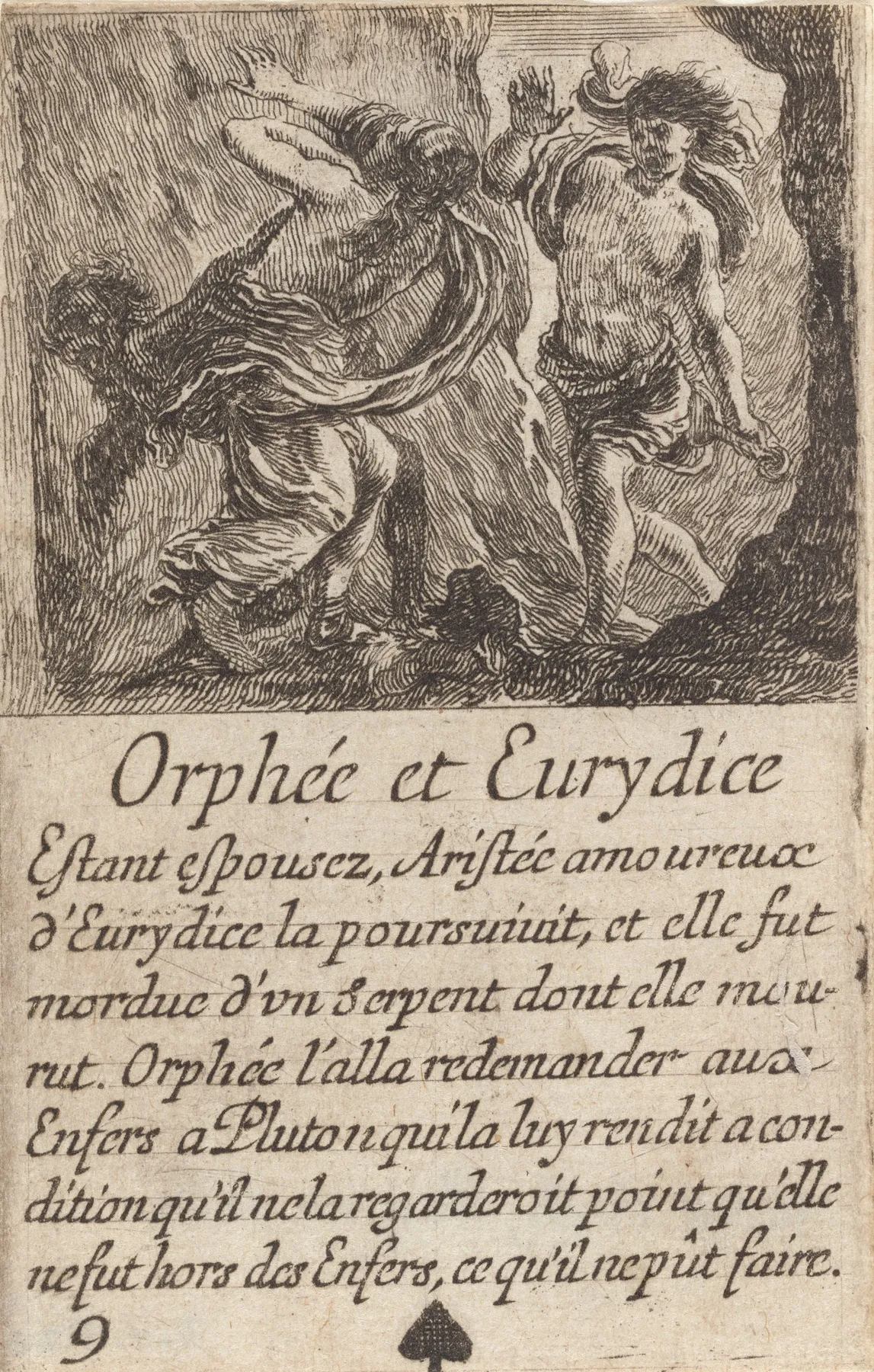 Orphee Et Eurydice by Stefano Della Bella - Canvas Print