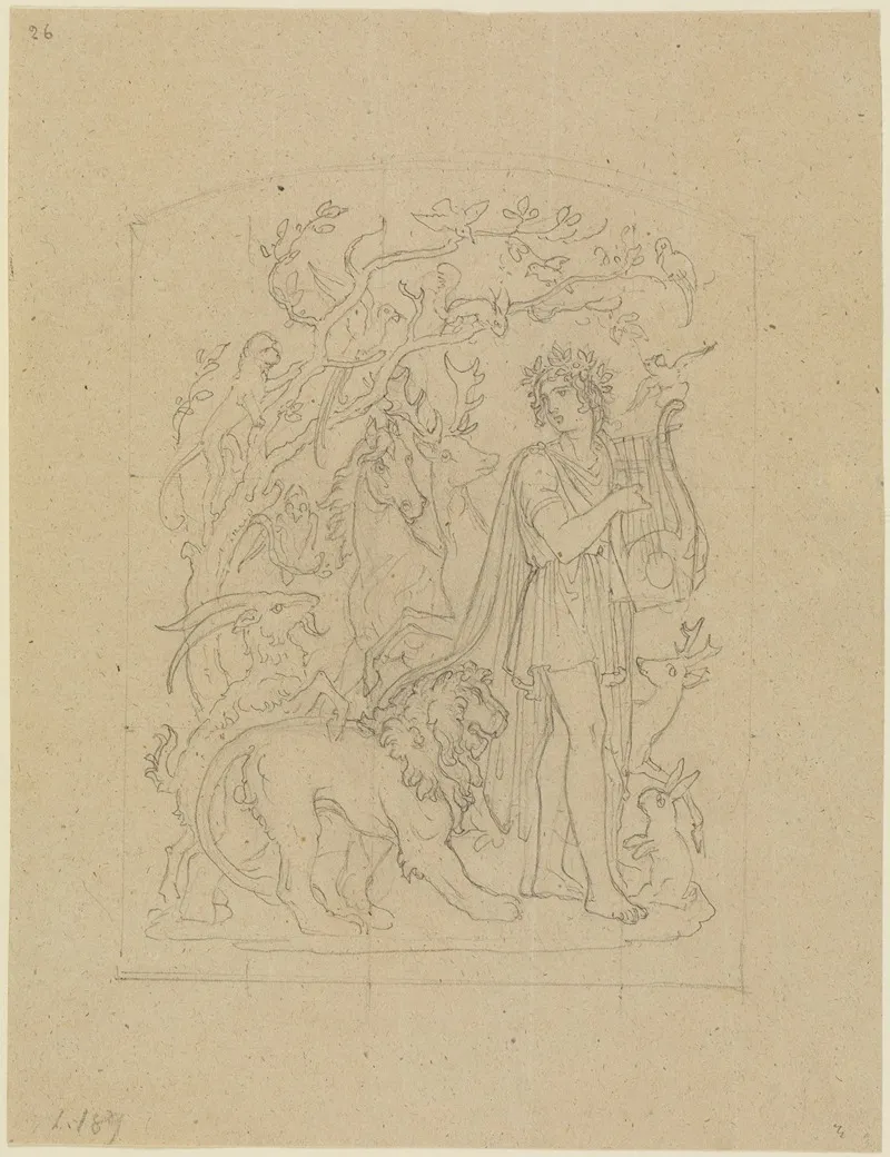 Orpheus Unter Den Tieren by Moritz von Schwind - Canvas Print